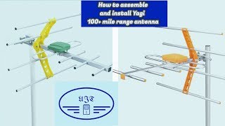 Unbagging, assembly and testing of the Yagi 100+ mile range hdtv antenna