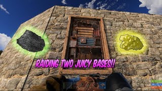 (PROFIT/FAIL) RUST SOLO RAIDING TWO JUICY BASES!!