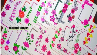 BEAUTIFUL BORDER DESIGNS/PROJECT WORK DESIGNS/A4 SHEET/FILE/FRONT PAGE DESIGN FOR SCHOOL PROJECTS