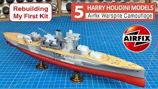 5 Camouflage Method for the Airfix Warspite Masking and Painting plus Touch Ups and Dad jokes