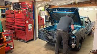 1968 Dodge Dart GTS Motor Removal, time lapsed part 1