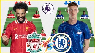 🚨 LIVERPOOL VS CHELSEA HEAD TO HEAD POTENTIAL STARTING LINE UP 🔥 (4-2-3-1 VS 4-2-3-1)