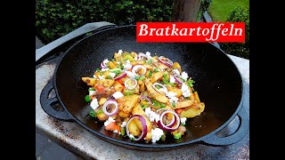 Knusprige Bratkartoffeln mit Thunfisch nach Griechische Art. Kazan, Dutch Oven Rezepte