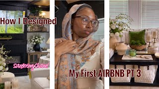 HOW I DESIGNED | MY FIRST AIRBNB PT 3 (LIVING ROOM TOUR)