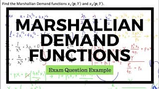 Derivation of Marshallian Demand Functions from Utility Function