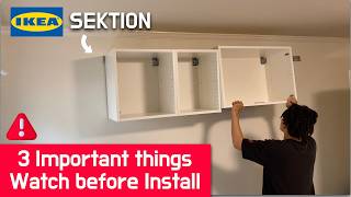 IKEA SEKTION wall cabinet suspension rail installation / assembly guide.