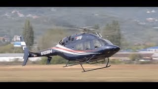 Bell 429 GlobalRanger lands on building helipad