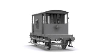 fastline simulation: CAR brake van clay render