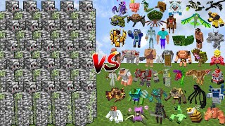 BEDROCK GOLEM ARMY vs BOSS MOBS