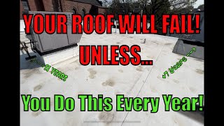 DO THIS TO MAKE A 25 YEAR FLAT ROOF LAST 40  🏡 #short