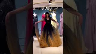 wao gorgeous amazing designer dress black & golden combination #beautifullook#youtubeviralshorts