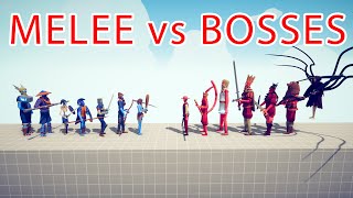 MELEE Team vs BOSSES Team - Totally Accurate Battle Simulator TABS