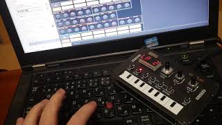 KORG NTS-1 and App DEMO with PC keyboard