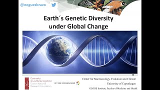 BD-Seminar 2021/09/22: Earth's Genetic Diversity under Global Change