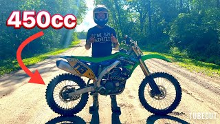 My First time Riding a 450cc Dirtbike!