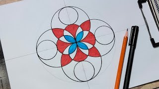 Geometric circle drawing quick and easy