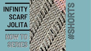 How to crochet infinity scarf Jolita || fragment tutorial || #SHORTS