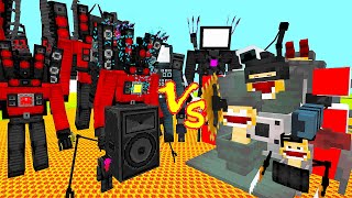 Skibidi Toilet Generation 7 VS TV Man VS Speakerman VS Cameraman In Minecraft! Who Is The Strongest?