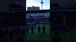 Leyton Orient vs Oxford United paying respect to our fallen and injured soldiers Lest we forget