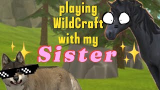 playing WildCraft with my sister✨✨😅 ( funny)