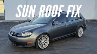 How to Fix Clogged Sunroof Drains and Sunroof Leaks VW Jetta Sportwagen golf estate  MK6 (2009-2014)