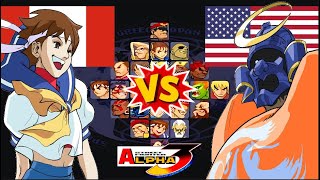 Street Fighter Alpha 3 Temujin_007 vs MiamiX-Alex