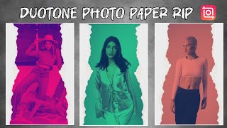 Duotone Photo Paper Rip Effects (InShot Tutorial)