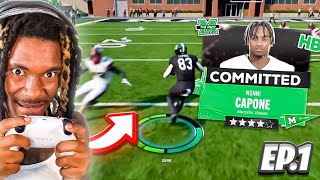 |I MADE THE MOST ELUSIVE RUNNING BACK IN NCAA| ROAD TO GLORY EP 1|