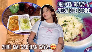 Easy Chicken Gravy & Jeera Rice Recipe😋| Home Alone| Shifa Memon #cooking #recipe