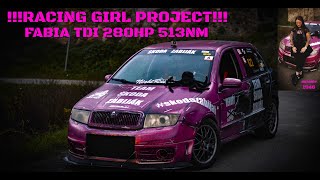 ❤️#RACING #GIRL PROJECT❤️ #ŠKODA FABIA TDI 280HP 513NM @  10MIN VIDEO PROJECT🔥 FAST GIRL CZECH - SK