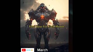 Final Boss For Each Month Told By AI #shorts #midjourney #month #february