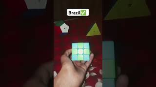 Japan Brazil and canada flags on rubik's cube #comedy #puzzle #subscribe