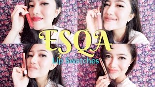 ESQA Cosmetics Lip Swatches by Aljiany