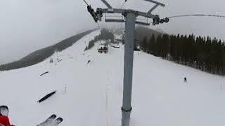 360  Ski at Mount Norquay Chair Lift view / Can in Canada