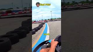 My dad tries karting... *crashes on 1st lap*