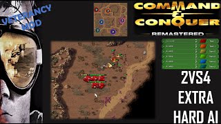 /Command & Conquer Remastered/ (Skirmish) 2VS4 EXTRA HARD AI  I Blistering Sands 2 I