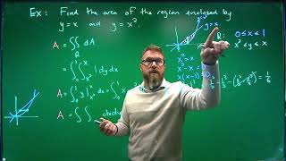 Using a double integral to find a plane area