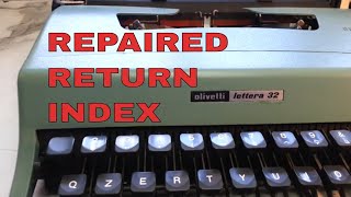 Olivetti Lettera 22 Typewriter Return Arm Paper Feed Repaired Drive Pawl Sticking Remove Platen Knob