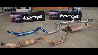 79 Series Full Performance Upgrade - Old v New Exhaust with Resonator Option