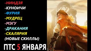 БДО ПТС Обнов 5 Января Скаляр(Новые Скиллы)/Ниндзя/Куноичи/Фурия/Мудрец/Дракания/Мэгу