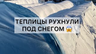 Теплицы разрушены! Последствия сильного снегопада!