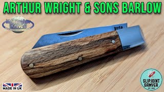 Arthur Wright & Sons Lambsfoot Barlow Stabilized Spalted Beech Pocket Knife - Moonraker Exclusive