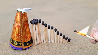 Matchstick Chain Kite Domino Vs Diwali Crackers Amazing Experiment 😱 सोचा नहीं था ऐसा होगा ?