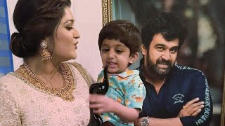 Meghanaraj with Son Raayan raj sarja in home | Raayan Raj sarja with Meghanaraj