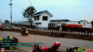 KA Harina ngebut di Stasiun Brumbung