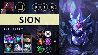 Sion Carry vs Ashe: Dominating - KR Grandmaster Patch 14.22