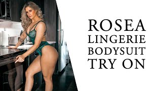 Rosea Lingerie Lace Bodysuit Try On