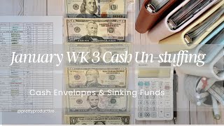 JAN WK 3 BUDGET | Paying my credit card from cash envelopes