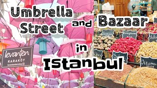 Umbrella Street and Bazaar in Istanbul