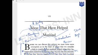 19. Reading “Ideas that have helped mankind”